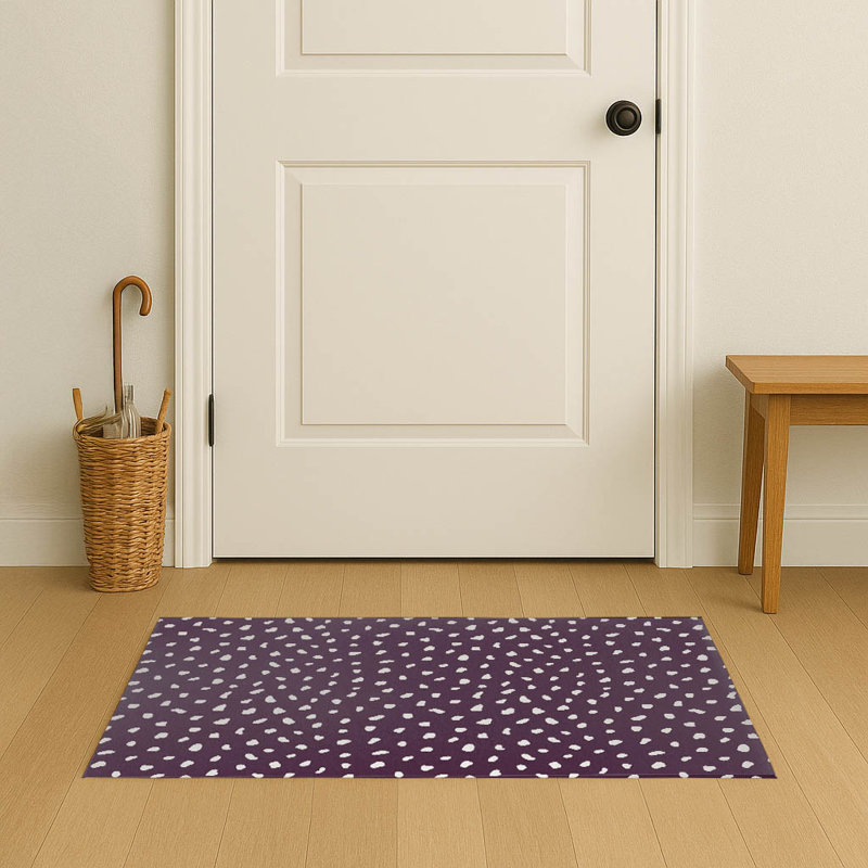 Paillasson Paint Drop, Aubergine, L 84 po x L 60 po