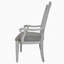 Chaise avec accoudoirs rembourrée patinée blanche (ensemble de 2)