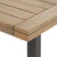 Table industrielle moderne en bois pour la terrasse - Bois de style extérieur pour l'extérieur, gris et noir