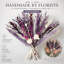 Bouquet de fleurs séchées bohème violettes - 43 cm (17 pouces) d'herbes de la pampa pour décoration intérieure ou centre de table de mariage