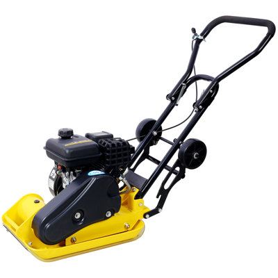 7.0HP 5500VPM MAX Gas Vibration Compaction Force 20 X 14 Inch Plate Compactor W/Built-In Wheel,EPA Compliant