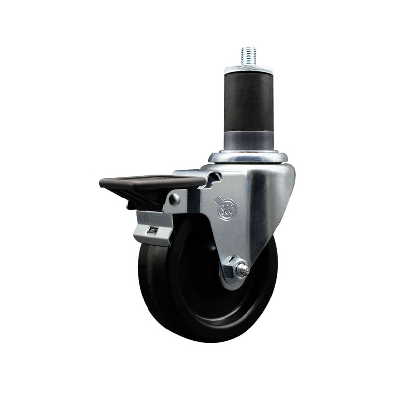 Phenolic Swivel Expanding Stem Caster with Brake SCC PLB 4" x 1-5/8"
