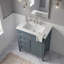 Meuble-lavabo bleu 30 po avec lavabo supérieur, meuble-lavabo moderne simple à 2 tiroirs et tiroir basculant-130933843-130933846