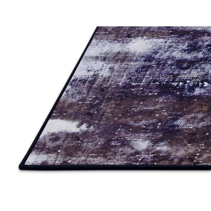 Tapis abstrait de style moderne et abstrait 1970, Rectangle de 5 pi x 8 pi