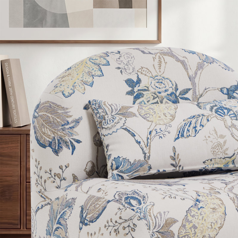 Ensemble de 2 chaises d'appoint et repose-pieds l 28 po (ensemble de 2), Polyester floral et oiseau