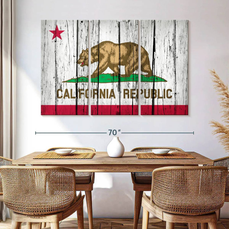 Borges California Republic, 42" H x 65" W
