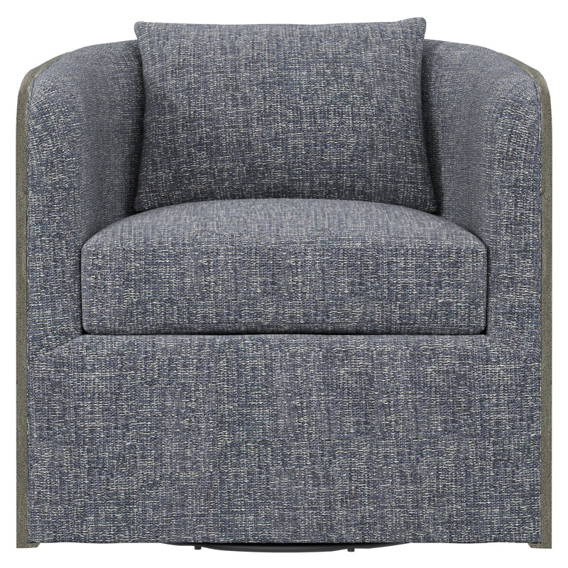 Eliot Swivel Barrel Chair, Dark Grey Chenille 5533-011