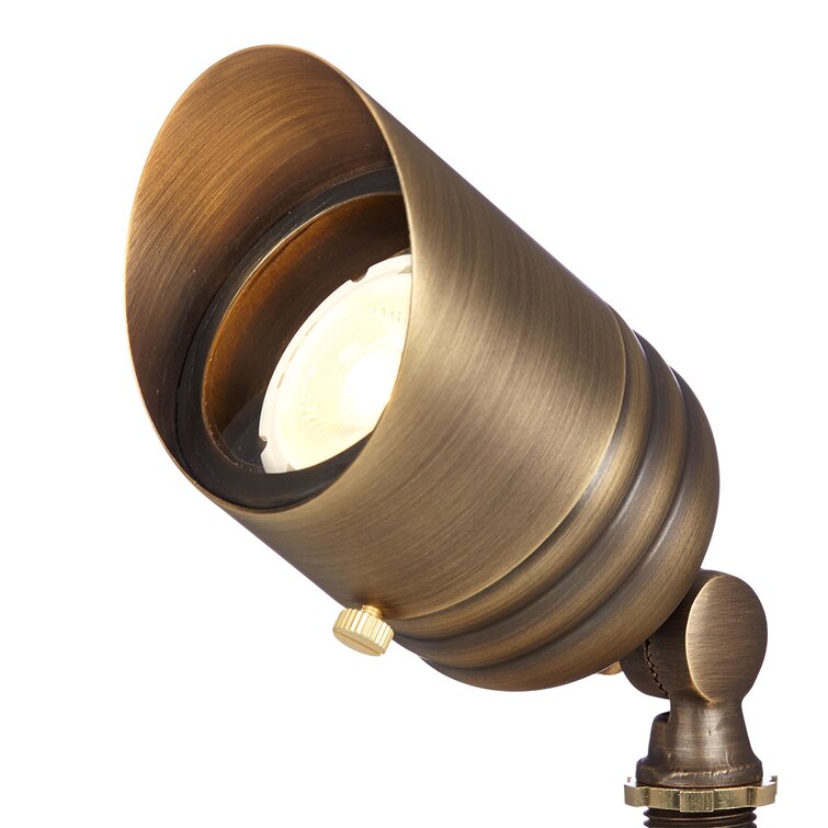 VOLT Lighting Solid Brass 12V Fat Boy Outdoor Spotlight (Bronze) with 5W  2700K MR16 LED Bulb  Reviews Wayfair
