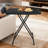 Patio Black Plastic Folding Table Adjustable Height