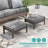 3 Pieces PE Rattan Patio Set, 3-Seater Sofa With Thick Cushions and Sturdy Frame-313994898