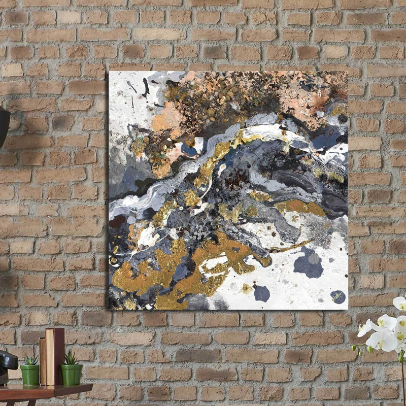 «Turbulence Square I» par Patricia Pinto - reproduction d'art sur toile tendue, H 18" x l 18" x P 1"