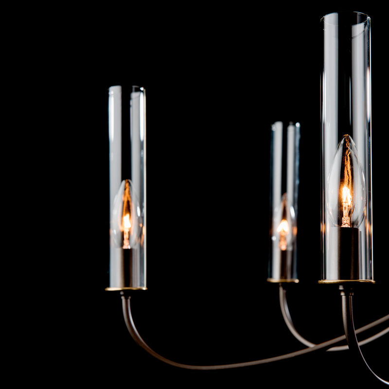 Grace 8 - Light Candle Style Classic/Traditional Chandelier, Dark Smoke