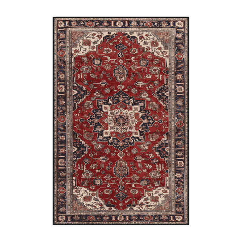 Tapis brun lavable à la machine, Rectangle 5 pi x 7 pi