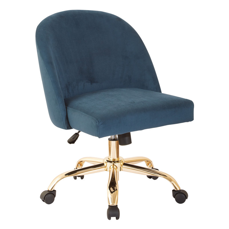 Polyester Blend Task Chair, Polyester Blend Azure