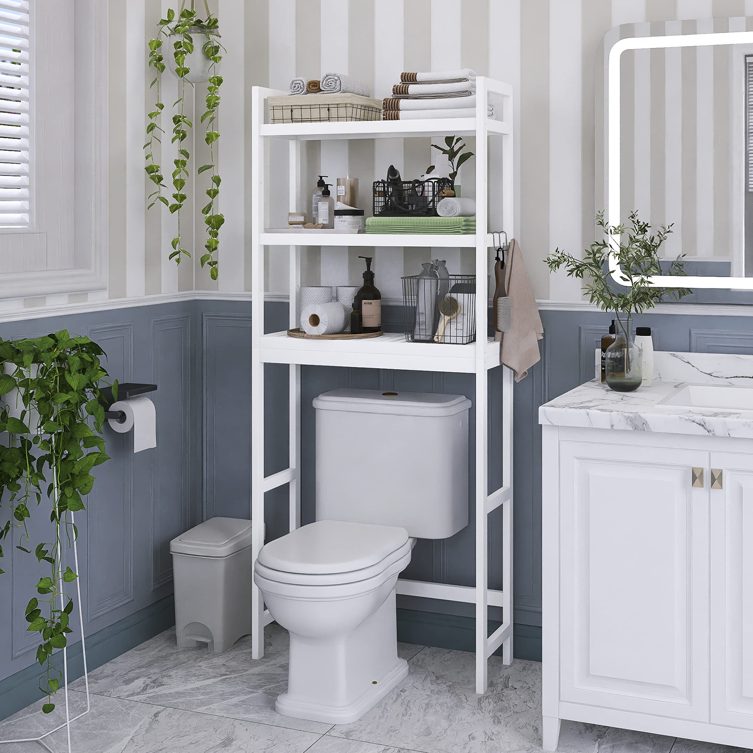 ClassicLiving Elinna Solid Wood Freestanding Over The Toilet Wayfair