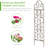 Schley 60x15in Arched Garden Trellis Panel w/ Branches for Climbing Plants