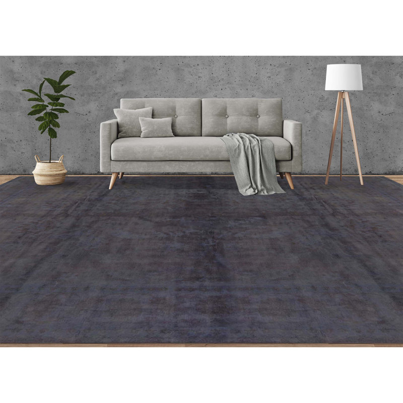 Wool Oriental Area Rug in Gray