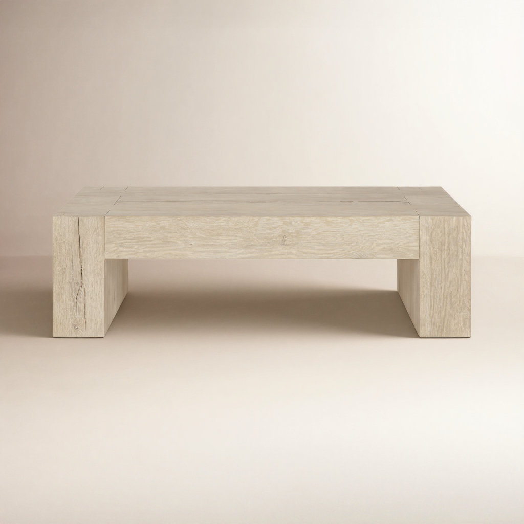 Elise Coffee Table,  60" in width              ,   Washed White