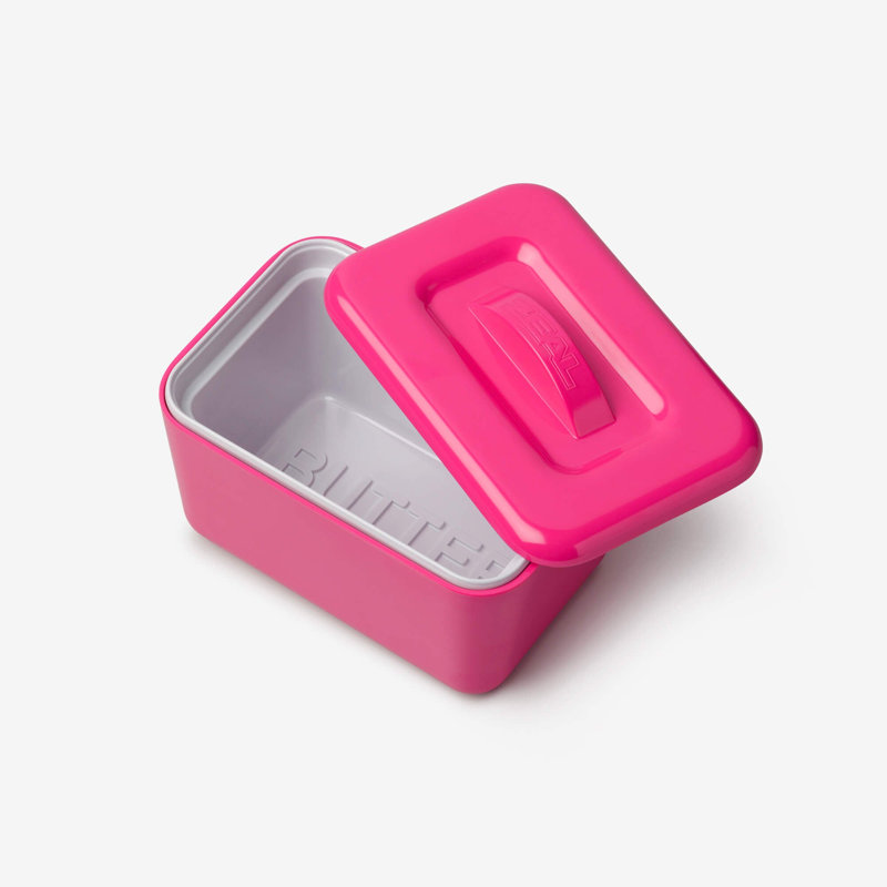 Zeal Melamine Butter Dish, Neon Pink