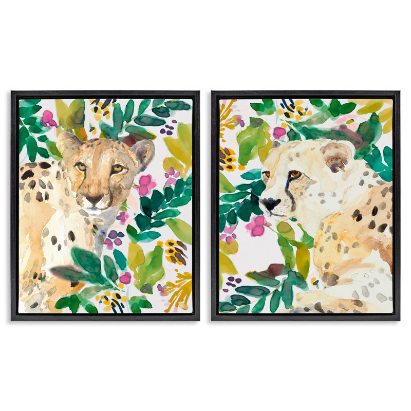 Ensemble de 2 cadres flottants Botanical Garden Wildlife, design par Lanie Loreth, H 31 po x l 25 po