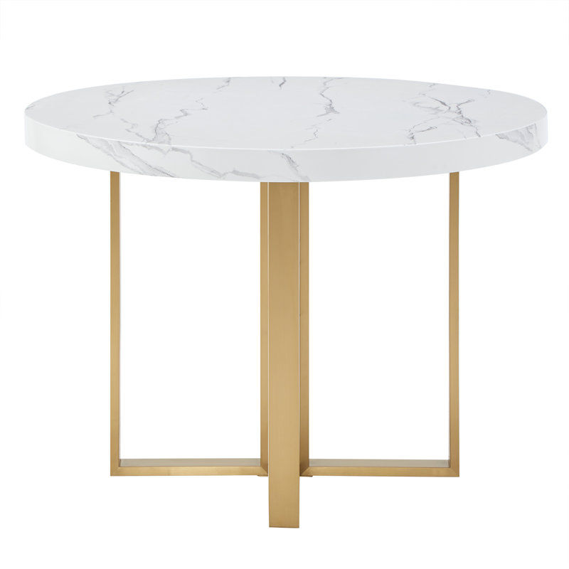 Table de salle à manger L 42,9 po Roman, Blanc