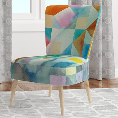 Chaise d'appoint rembourrée à motif floral - Chaise d'appoint moderne à motif floral