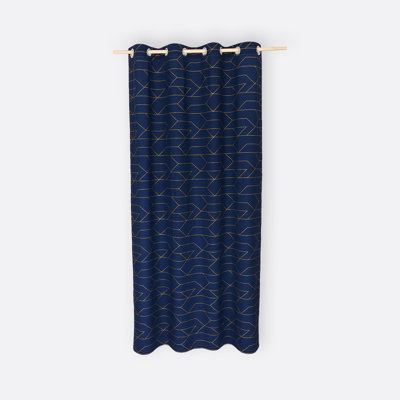 Goldene Linien Cotton Room Darkening Curtain Pair