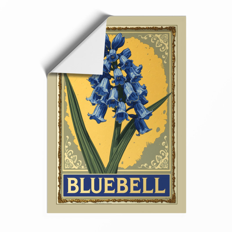 Bluebell Botanical - Framed Print, Unframed, A3 - 42.0 x 29.7 cm