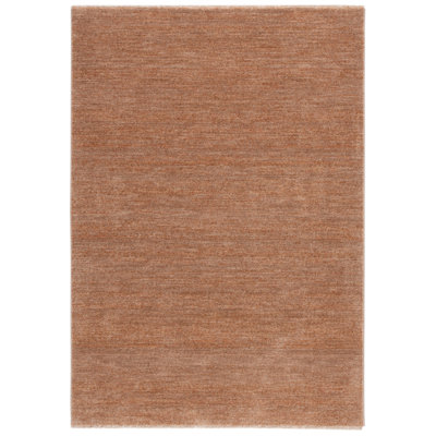Tapis brun uni en polyester Donlon