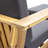 Acacia Wood Lounge Chair with Ottoman-1674264510