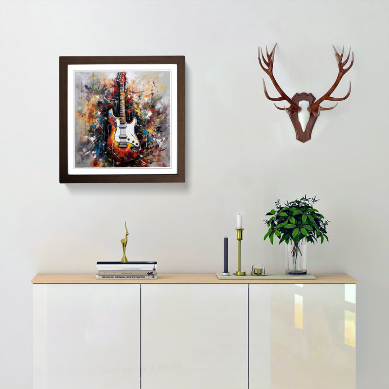 Single Picture Frame Print on Wood, Walnut