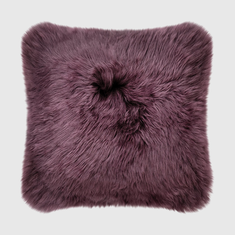 Fieldman Leather Reversible Throw Pillow, Purple Boudreaux