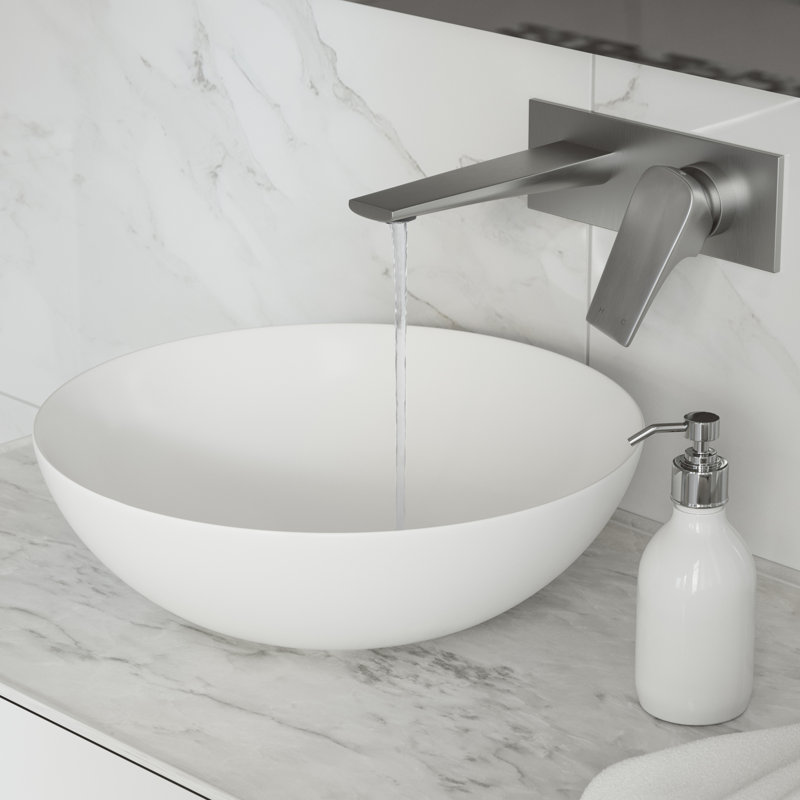 Monaco Single-Handle, Wall-Mount, Bathroom Faucet, Brushed Nickel