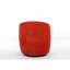 Fauteuil en chenille orange avec fonction pivotante en tissu charmant