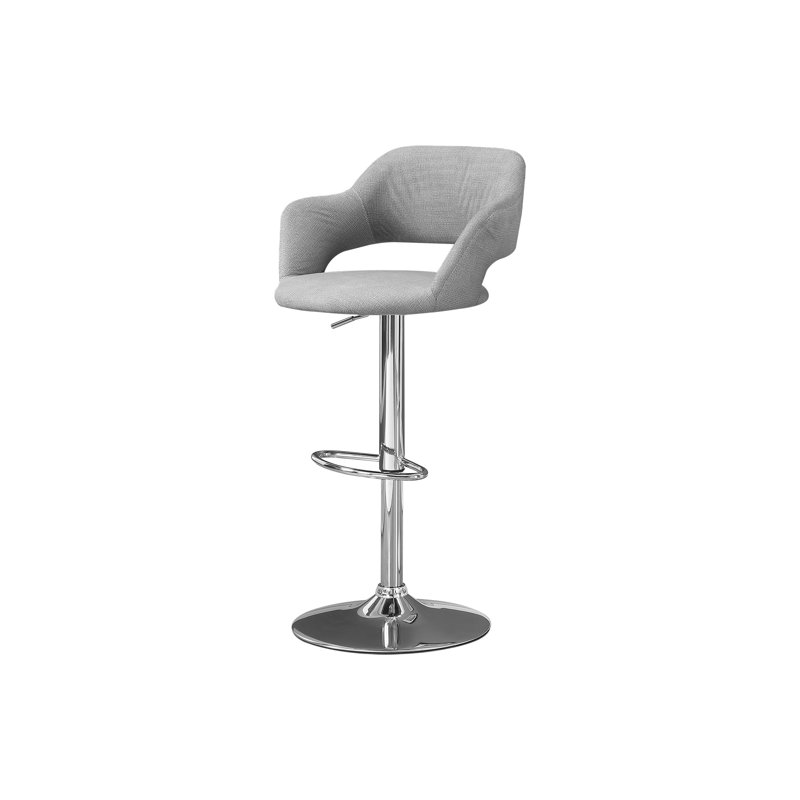 Tabouret de bar, pivotant, hauteur de bar, réglable, métal chromé
