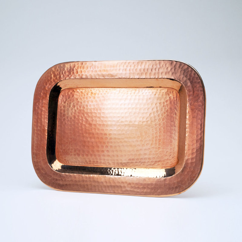 Copper Thessaly Rectangle Platter, 0.5" H x 16" W x 11" D