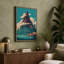 Mountain by Turquoise Waters Coastal 1 Piece Wrapped Canvas Wall Art-751643474-751643470