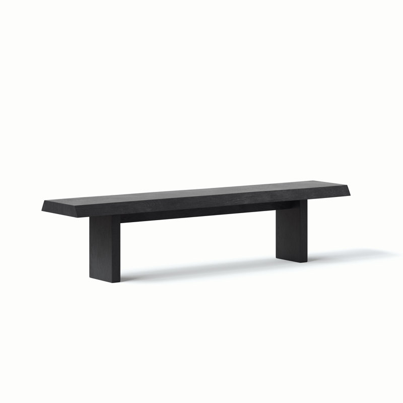 Brooks Bench, 18" H x 78" W x 15" D, Ebonized