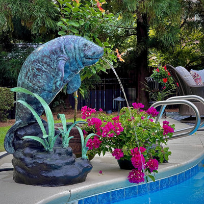 Bronze Manatee Fountain