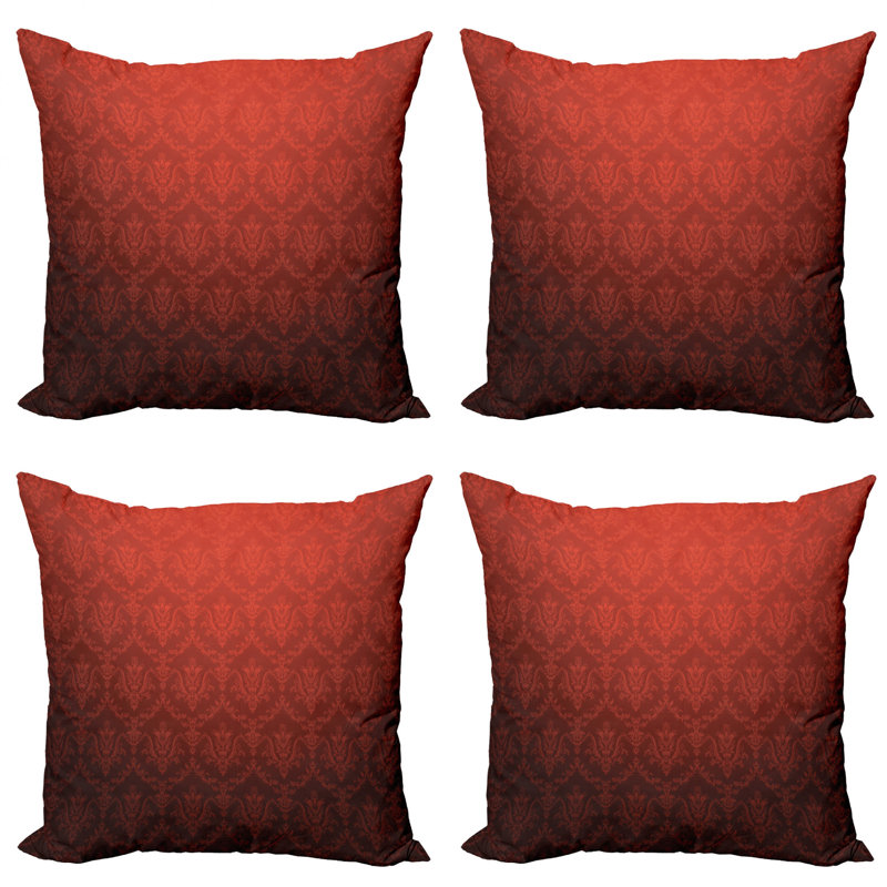 Ambesonne Damask Reversible Pillow Cover, 24" x 24"