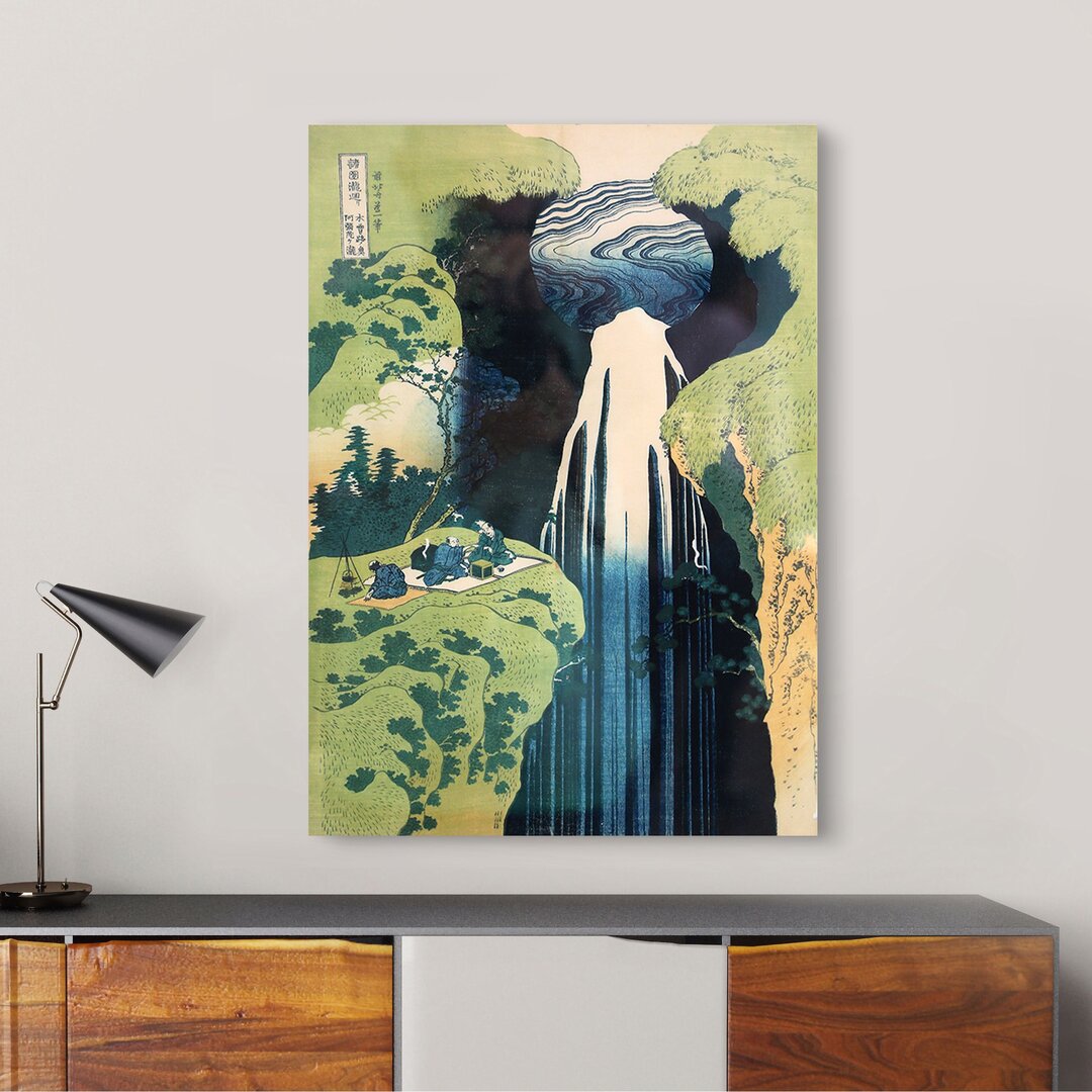 Leinwandbild Kamida-Ga-Taki Waterfall von Katsushika Hokusai