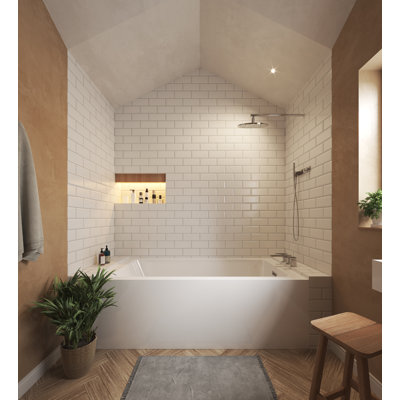 Grayley 66'' x 32'' Soaking Acrylic Bathtub