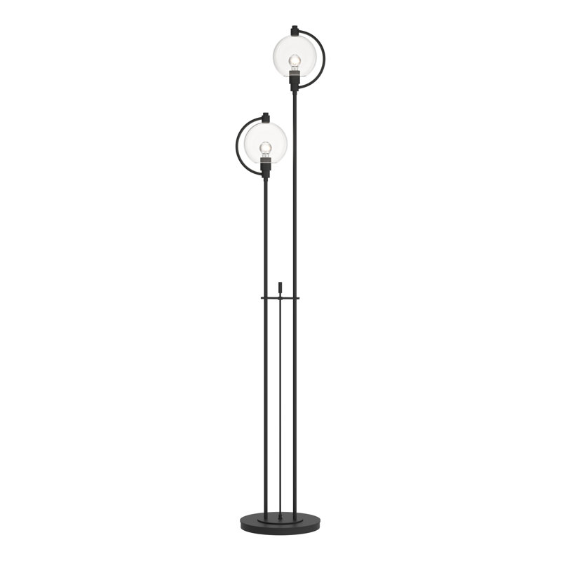 Pluto 68.1" Novelty Floor Lamp, Clear, Black