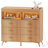 6 Drawer Dresser with Changing Table Top, LED Lights & Charging Station, Modern Baby Changing Table Dresser-1586270856