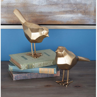  Sculpture d'oiseau en polystone Glam