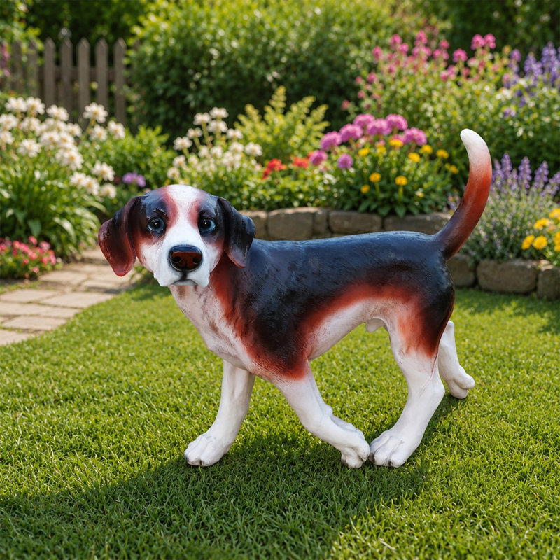 Lifelike Beagle Dog Statue