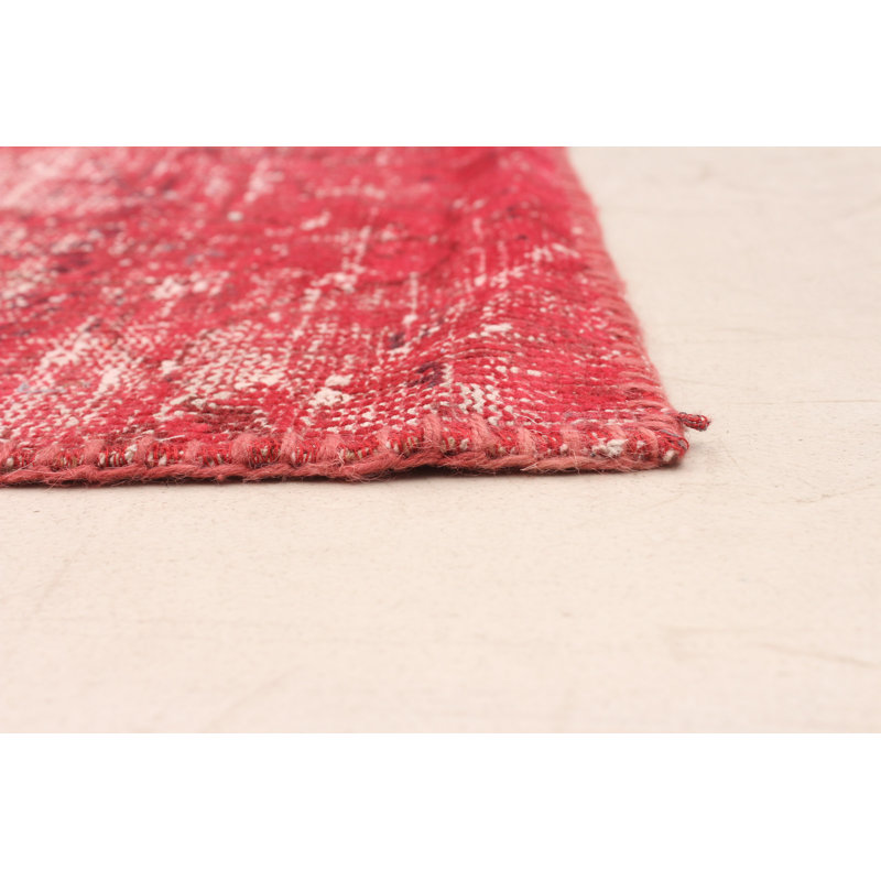 Alanah One-of-a-Kind Rectangle 4'7" x 6'3" New Age Rectangle Wool Area Rug in Red