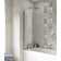 Pacific 3500cm - 3500cm W x 1400mm H Framed Fixed Shower Screen with Clear Glass