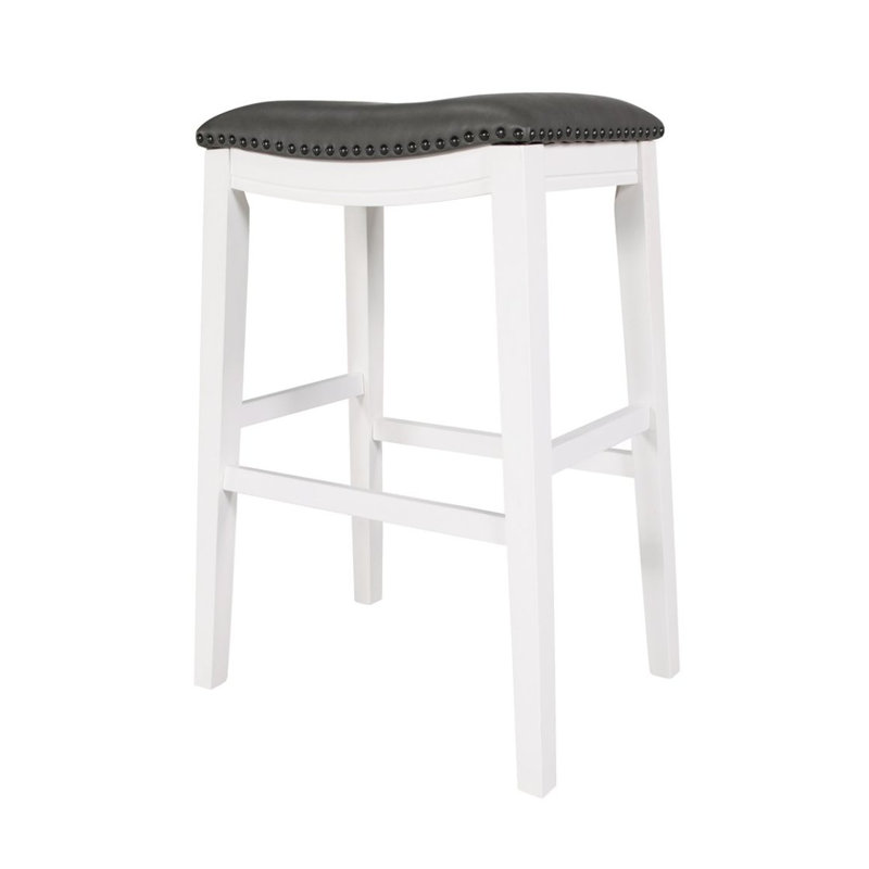 Tabouret de selle,, Blanc, Noir