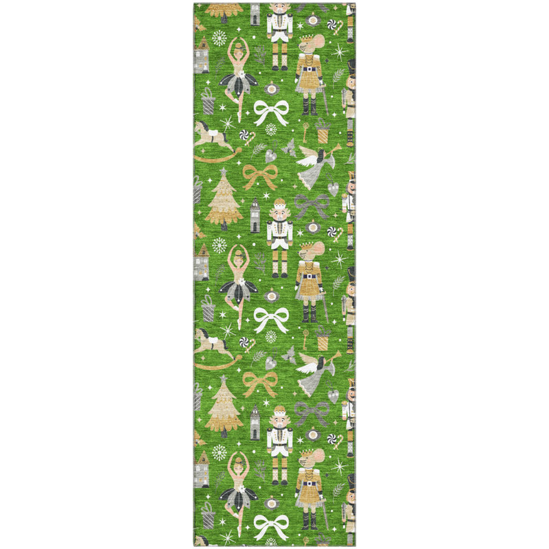 Tapis de Noël de qualité supérieure lavable à la machine Lingeswaran AMF1827, Tapis de couloir 2 pi 3 po x 7 pi 6 po